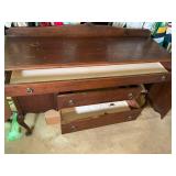 Vintage Mahogany Sideboard Buffet with 3 Drawers & 2 Cabinets