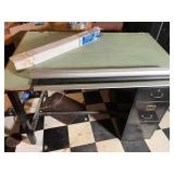 Drafting Table with Vinyl Cover & File Drawers