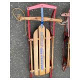 Vintage Wooden Snow Sleds (Lot of 2)