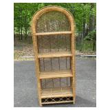Wicker Rattan Arched Shelf Unit