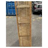 Wicker Rattan Arched Shelf Unit
