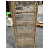 Wicker Rattan Arched Shelf Unit