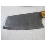 (FS) 12" Damascus Blade Cleaver wit...