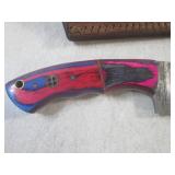 (FS) 8" Fixed Blade Damascus Knife ...