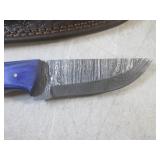 (FS) 8" Fixed Blade Damascus Knife ...