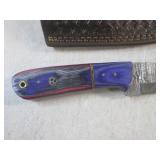 (FS) 8" Fixed Blade Damascus Knife ...