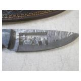 (FS) 8" Fixed Blade Damascus Knife ...