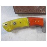 (FS) 7 7/8" Fixed Blade Damascus Kn...
