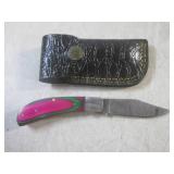 (FS) 6 1/8" Damascus Blade Folding ...