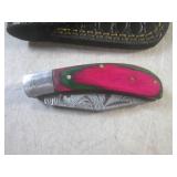 (FS) 6 1/8" Damascus Blade Folding ...