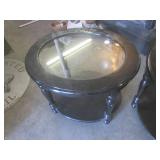 (EW3) Pair of Vintage Wood with Gla...