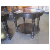 (EW3) Pair of Vintage Wood with Gla...