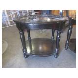 (EW3) Pair of Vintage Wood with Gla...