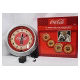 Coca-Cola 15 in Diner Clock with Genuine Neon & Original Box