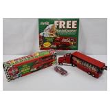 Coca-Cola 1998 Holiday Caravan Toy Truck Set in Original Package