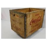 1960s Coca-Cola Family Size Wooden Crate 16 X 11.5 X 12 in