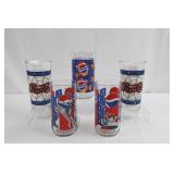 Pepsi Holiday Glasses Set of 5