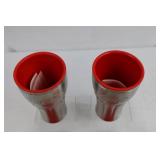 Coca-Cola Stainless Tumblers With Lids (Lot of 2)