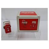 Coca-Cola Porcelain Hinged Vending Machine Box With Bottle