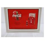 Coca-Cola Porcelain Hinged Vending Machine Box With Bottle