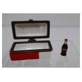 Coca-Cola Porcelain Hinged Vending Machine Box With Bottle