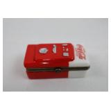 Coca-Cola Porcelain Hinged Vending Machine Box With Bottle