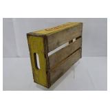 1960s Coca-Cola Yellow & Red Wooden Bottle Crate