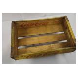 1960s Coca-Cola Yellow & Red Wooden Bottle Crate