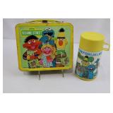 Vintage Sesame Street Aladdin Lunchbox & Thermos (Lot of 2)
