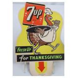7up Promotional Sign, Mini Bottles & Barlow Lighter (Lot of 4)