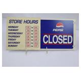 Pepsi Advertising Sign Set, Cup Display, Memo Pad & Magnet (Lot of 4)