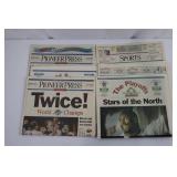 Minnesota Twins World Series Pioneer Press Newspaper Lot of 5