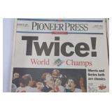 Minnesota Twins World Series Pioneer Press Newspaper Lot of 5
