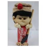 Handcrafted Minnesota Hockey Doll on Coca-Cola Can