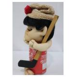 Handcrafted Minnesota Hockey Doll on Coca-Cola Can