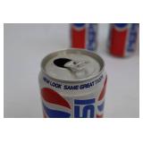 Mixed Lot of 9 Vintage Soda Cans - Pepsi, Diet Pepsi & Canada Dry