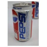 Mixed Lot of 9 Vintage Soda Cans - Pepsi, Diet Pepsi & Canada Dry