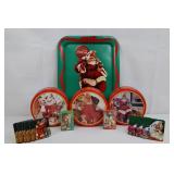 Coca-Cola Santa Playing Card Collection With Tins & Tray