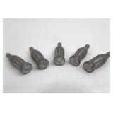 Vintage 1995 Coca-Cola Miniature Cast Pewter Soda Bottles (Lot of 5)