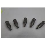 Vintage 1995 Coca-Cola Miniature Cast Pewter Soda Bottles (Lot of 5)