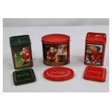 Coca-Cola Santa Tin Assortment (Lot of 4)