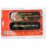 Coca-Cola Collectible Roller Ball Pen Gift Tin with Holiday Card Sets