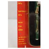 Coca-Cola Collectible Roller Ball Pen Gift Tin with Holiday Card Sets