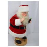 1991 Coca-Cola Animated Shhh! Santa Figure 25 in H No Box
