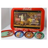 Coca-Cola Advertising Tray Set of 5 Vintage Poster Reproductions