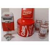 Coca-Cola Retro Tin, Bottle Opener, Coasters & Frosted Glasses Set (11 Pieces)