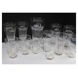 Coke Glasses in Crate (Lot of 12)