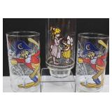 Coca-Cola Novelty Glassware, All Star Cups & Crate (Lot of 9)