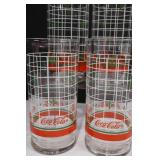 Coca-Cola Christmas Glasses in Red Crate (Lot of 6)