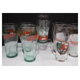Coca-Cola Holiday Glasses Set With Crate (Lot of 7)